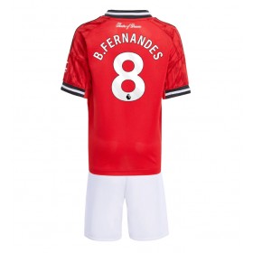 Dětské fotbalový komplet Manchester United Bruno Fernandes #8 Domácí košile 2025-26 Krátkým Rukávem